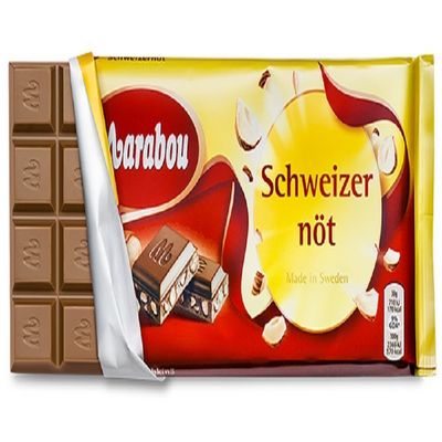 10 Bars x 200g of Marabou Schweizernt - Chopped Hazelnuts - Original - Swedish - Milk Chocolate