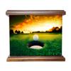 Cremation Urn, Wood Funeral Urn, Golf Wooden Urn with Personalized Engraving, Golfing view 4