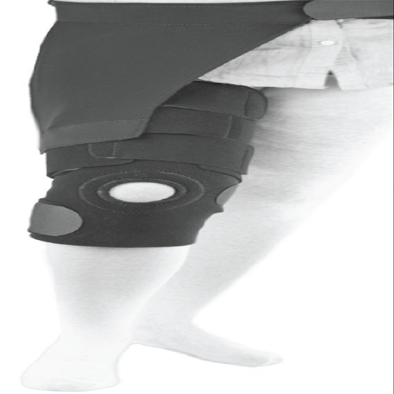 30-40 mmHg Compreflex Thigh Component W/Hip & Knee Attachment; XL Tall;Right; Black SIGVARIS