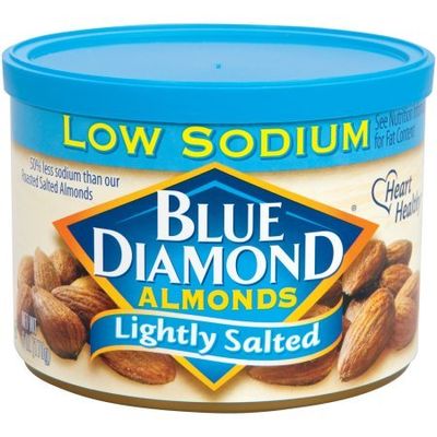 ALMONDS LOW SODIUM LIGHTLY SALTED 6 OZ