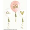Balloon Crafts Gold Girl Baby Shower Balloons (set of 3) - Baby Announcement, Gender Reveal Party, Birthday Decorations view 1