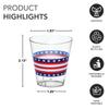 40-Count Printed Hard Plastic 2-Ounce Shot Glasses, Stars and Stripes view 2