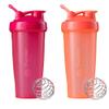BlenderBottle Classic Shaker Bottle Perfect for Protein Shakes and Pre Workout, 28-Ounce (2 Pack), Pink and Coral view 1