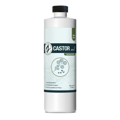 Zatural Castor Oil Naturally Grown 100% Pure Cold Pressed Castor Oil Hexane Free Hair Growth Eylash Serum and Eybrows or Body Wraps and Detox (16oz)