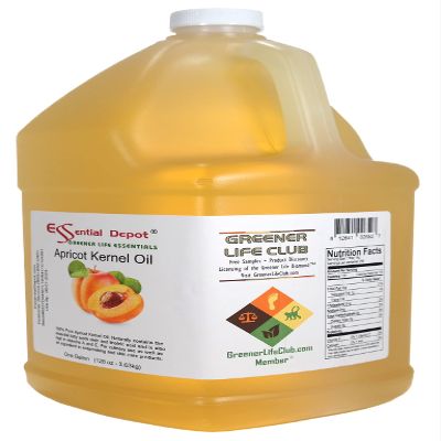 Apricot Kernel Oil - 1 Gallon (128 oz) - Food Grade - Safety Sealed HDPE Container with Resealable Cap - 100% Pure and Natural for Hair, Skin, Massage, and Cooking