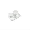 Amcon Contact Lenses Cases Flat Ribbed Extra Deep Well - White, 12 Pack view 1
