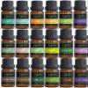 MABUA 18 Essential Oil Set with 20 Holes Case 100% Diffuser Lavender Lemon Peppermint TeaTree Argan Frankincense Bergamot Lemon view 3