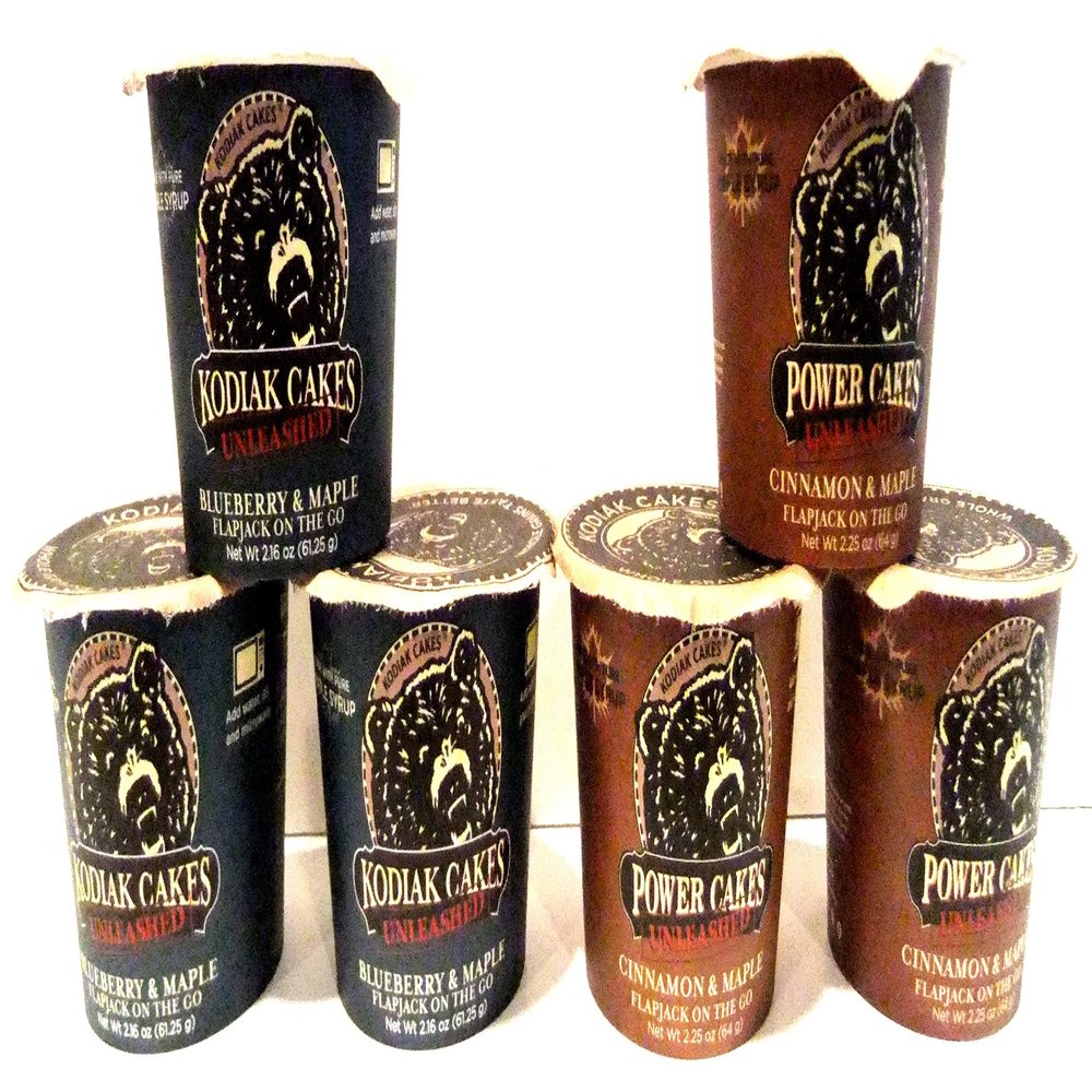 Kodiak Cakes Unleashed, Flapjack on the Go' COMBO PACK: 3 Cups of BLUEBERRY & MAPLE, 3 Cups of CINNAMON & MAPLE + BONUS 3 oz Maple Syrup, 6 Individual 2.25 oz Cups