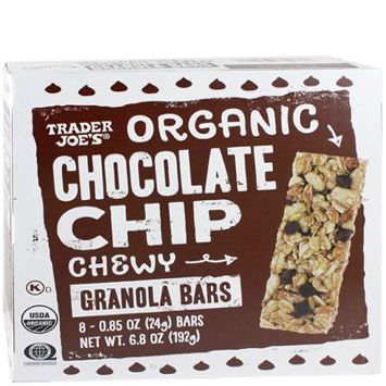 Trader Joe's Organic Chocolate Chip Chewy Granola Bars 6.8 oz. (Pack of 2 bxes)