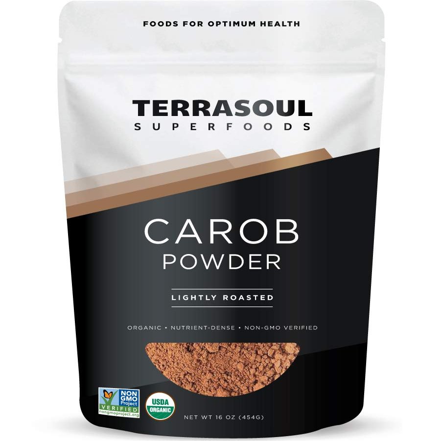 Terrasoul Superfoods Organic Carob Powder, 1 Lb - Cocoa Powder Alternative | High in Fiber