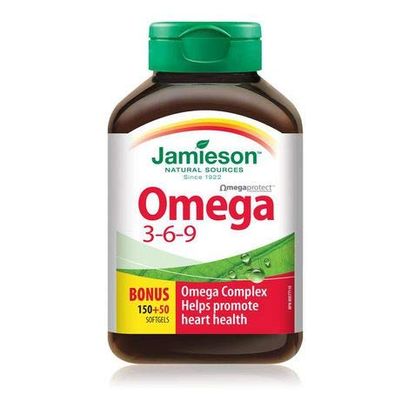 2 Bottles x Jamieson Omega 3-6-9 1,200 mg, 200 softgels
