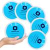 ICEWRAPS Reusable Round Ice Packs for Injuries, Hot & Cold Gel Therapy Packs, Soft & Flexible Compress for Pain Relief and Recovery, Pack of 5, Blue, FSA-HSA Eligible view 1