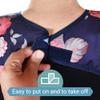 6 Pack Adult Bibs with Crumb Catcher - Waterproof and Reusable Clothing Protectors for Elderly Women view 4