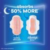 Always Infinity Feminine Pads for Women, Flexfoam Pads with Wings, Size 5, Extra Heavy Overnight Absorbency, Unscented, 132 Count (6 Packs of 22) view 3