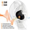Decibullz Percussive Moldable Earplugs 33 dB NRR for Hunting & Shooting, Gun Range Hearing Protection for Shooters, Reusable Ear Plugs for Shooting Range, molding Tool Included view 4