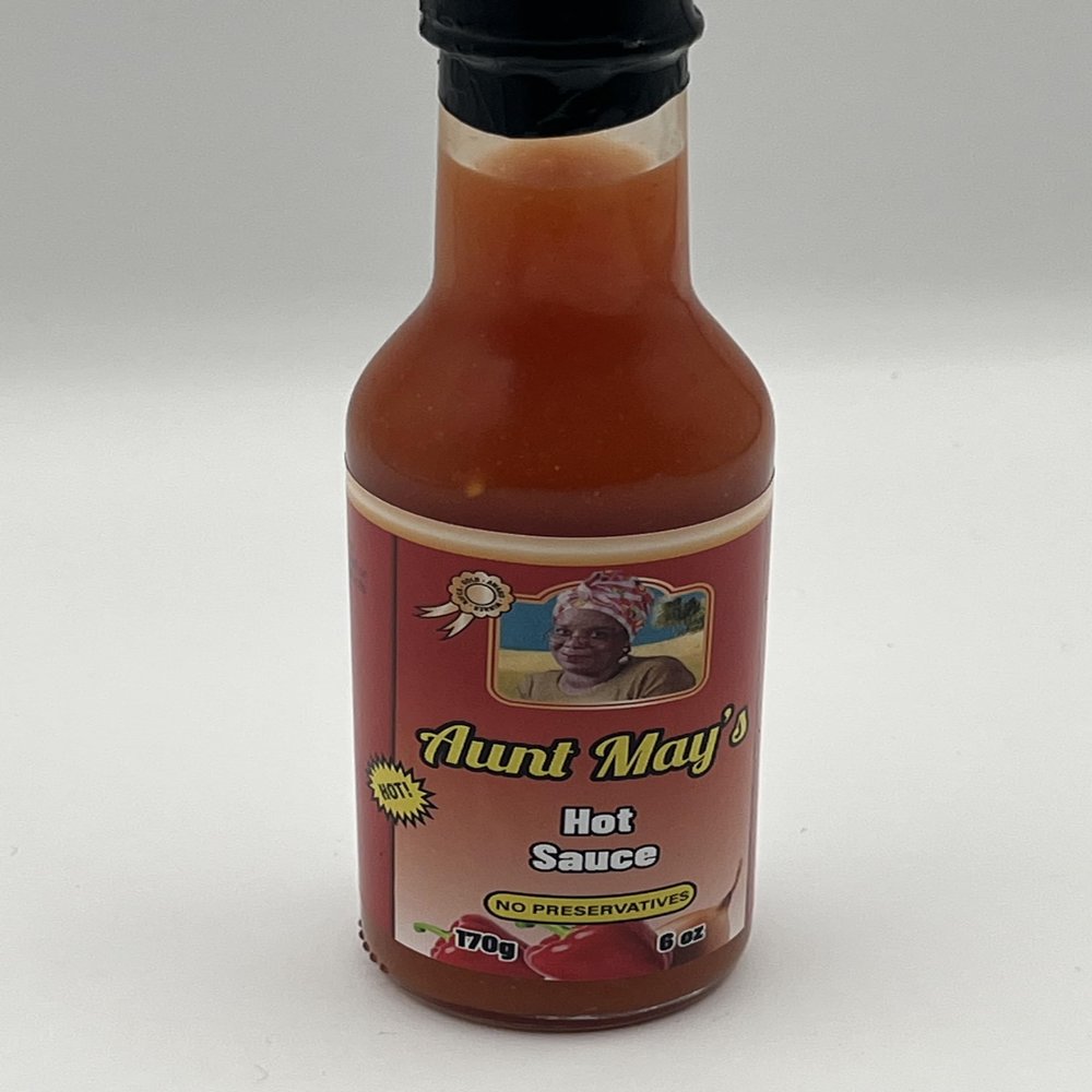 2 aunt mays red hot sauce