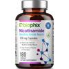 biophix B-3 Nicotinamide 500 mg 180 Caps - Nicotinic Amide Niacin Natural Flush-Free Vitamin Formula - Supports Skin Cell Health view 1