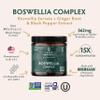 TRIBE ORGANICS Boswellia Serrata Complex Supplement for Joint Support, Muscle Relief - Vegetarian Non-GMO 120 Capsules, High Potency - Boswellin Super with Ginger Extract & Black Pepper - 420mg view 2