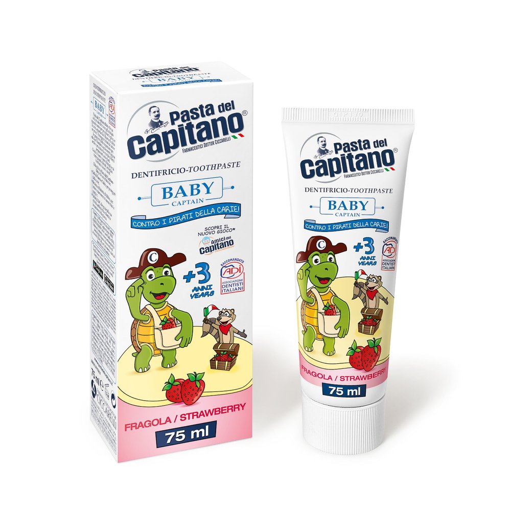 Strawberry Baby Toothpaste +3 Years 75 Ml by Pasta del Capitano