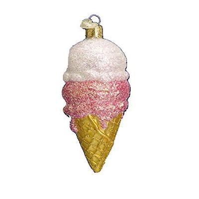 Old World Christmas Ice Cream Light Waffle Cone 32028