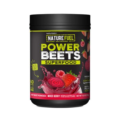 Nature Fuel Power Beets Powder, Delicious Mixed Berry, Concentrated Superfood Supplement, Supports Circulation, Natural Energy & Stamina, Non-GMO, 60 Servings (Packaging May Vary)