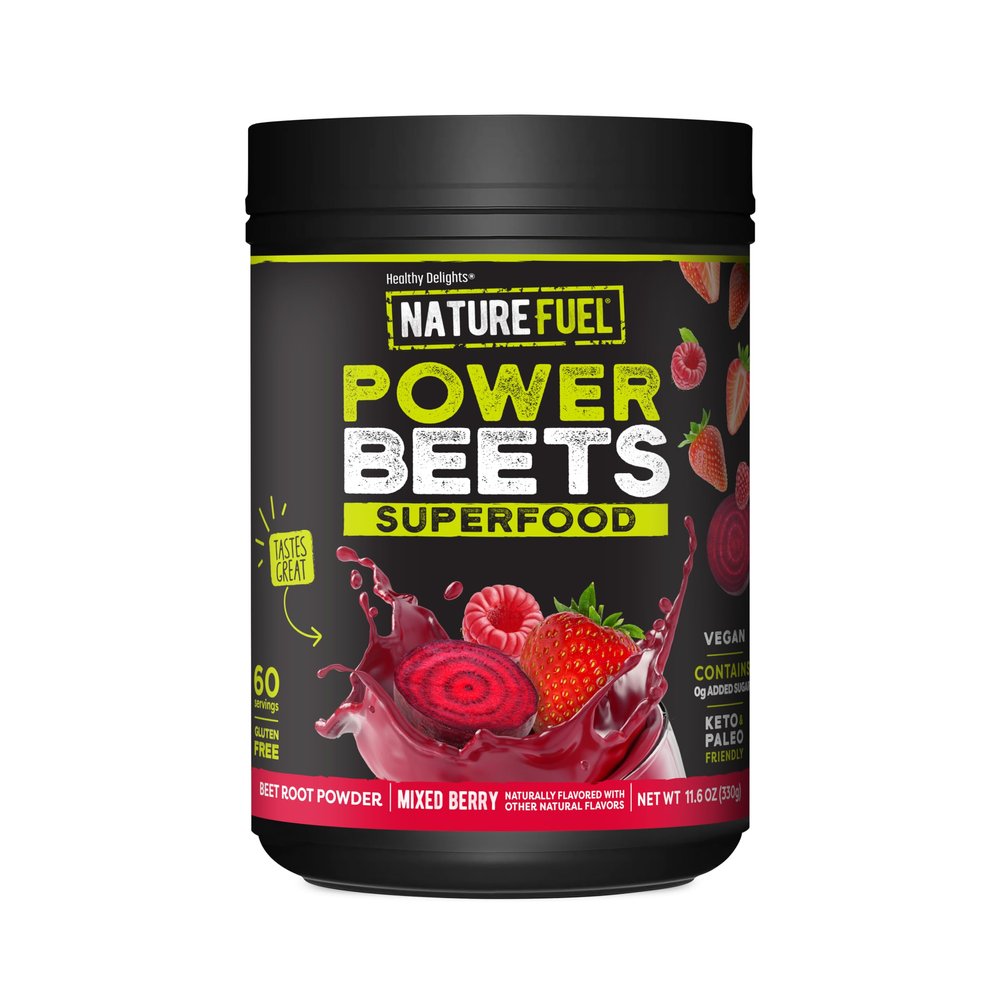 Nature Fuel Power Beets Powder, Delicious Mixed Berry, Concentrated Superfood Supplement, Supports Circulation, Natural Energy & Stamina, Non-GMO, 60 Servings (Packaging May Vary)
