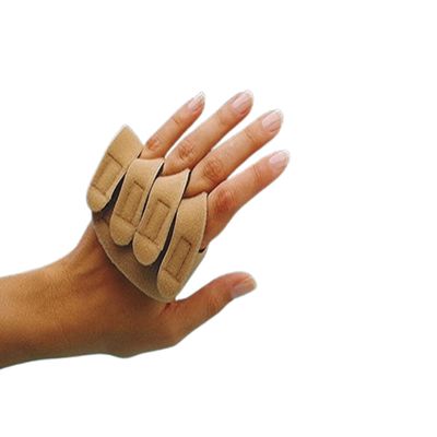 Rolyan Soft Hand-Based Ulnar Deviation Insert for Right Hand, Short Splint Insert for Joint Alignment, Aligns the Knuckle Joints in the Hand and Fingers for Pain Relief and Mobility, Small
