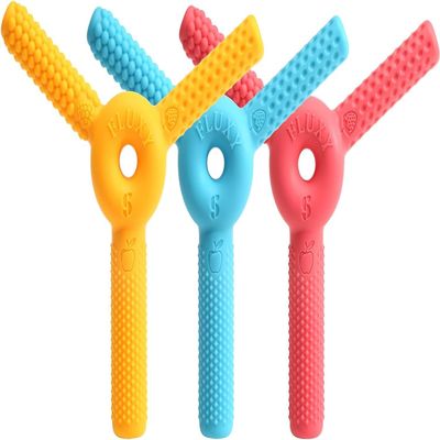 FLUXY Oral Sensory Toys for Kids and Toddlers, Stimulation Motor Therapy Aid with Soft, Flexible Textures, Build Tongue and Mouth Strength, Relieve Stress and Fidgeting (Combo - 3 Pack)