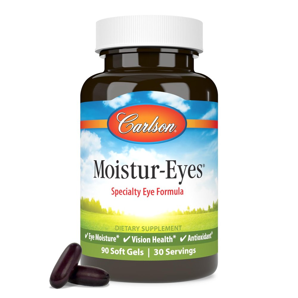 Carlson - Moistur-Eyes, Specialty Eye Formula, Promotes & Maintains Normal Eye Moisture, 90 Softgels