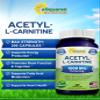 aSquared Nutrition Acetyl L-Carnitine 1000mg Max Strength - 200 Veggie Capsules - High Dosage Acetyl L Carnitine HCL (ALCAR) Supplement Pills to Support Pure Energy, Brain Function & Fatty Acid view 3