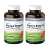 American Health Papaya Enzyme with Chlorophyll Chewable Tablets, 2 Pack - Promotes Nutrient Absorption, Helps Digestion and Freshens Breath - Gluten-Free, Vegetarian - 600 Tablets, 400 Total Servings view 1