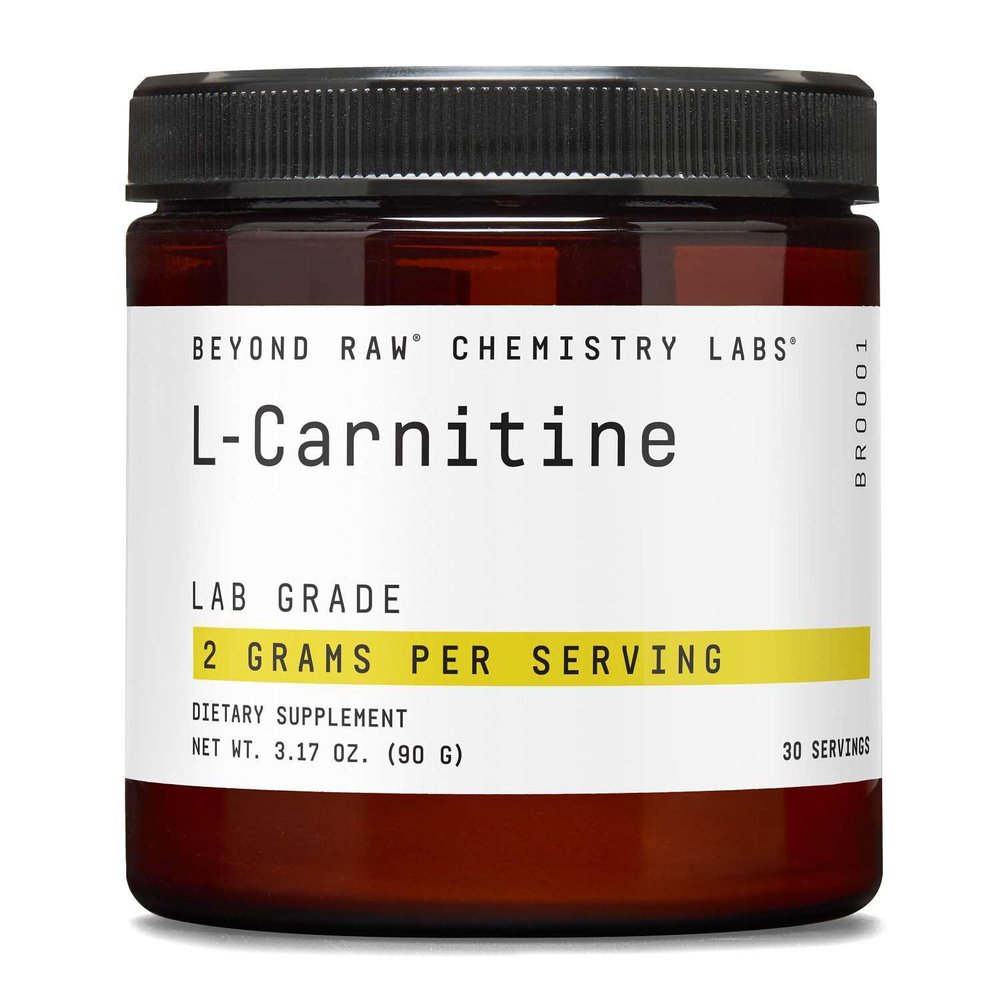 BEYOND RAW Chemistry Labs L-Carnitine Powder, Fuels Exercise and Supports Recovery, 30 Servings