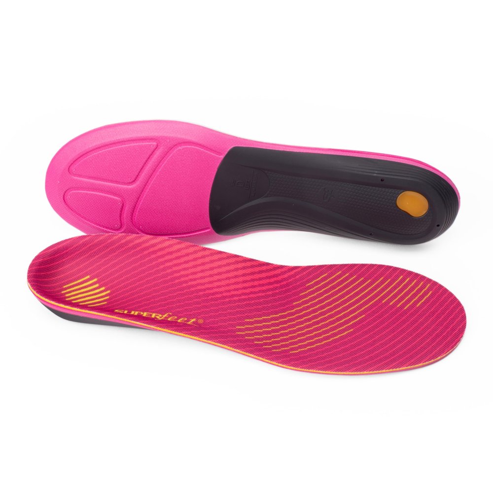 Superfeet Run Women's Support Insoles - Trim-to-Fit High Arch Support - Carbon Fiber Orthotic Shoe Inserts for Running Shoes - Professional Grade - 4.5-6 Women