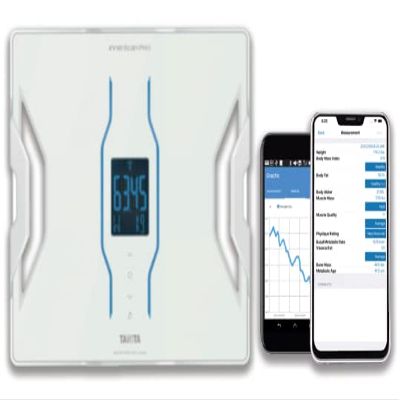 Tanita RD-953 InnerScan PRO Bluetooth Body Composition Monitor Multi Frequency Smart Scale - 11 Measurements - Japan Technology Color Display Weight Fat BMI Muscle Bone Water