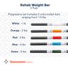 Sammons Preston Rehab Weight Bars, Therapy Rehabilitation and Exercise Equipment for Men, Women, Elderly, Color Coded Recovery Aid for Patient Home and Clinical Use, Set of 5 Progressive Weight Bars view 2
