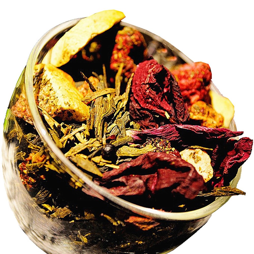 (60ml) - Chinese Tea Culture, Berry Berry Green Tea, Green Tea Loose Leaf Tea, for Skin Ageing, Blood Circulation, Energy, 90ml