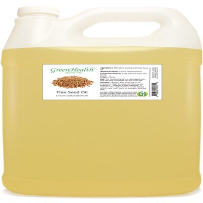 GreenHealth Carrier Oil - 100% Pure & Natural - 1 Gallon (Flax seed)