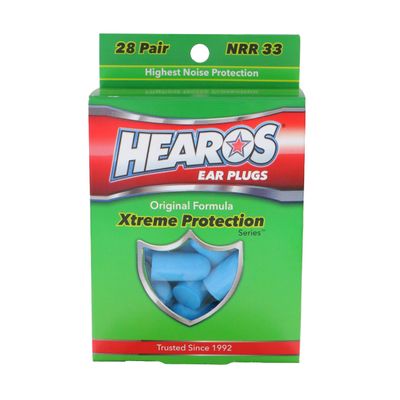 HEAROS Xtreme Protection Series Ear Plugs, Blue, 28 Pair