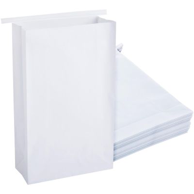Juvale Paper Disposable Vomit Bags - White Paper, 6 x 2.6 x 9.7 in, 50 Count - Car Travel Essentials for Long Trips & Motion Sickness Relief - Vomit & Puke Bags for Pregnancy Nausea