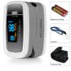 AccuMed CMS-50D1 Fingertip Pulse Oximeter Blood Oxygen Sensor SpO2 for Sports and Aviation. Portable and Lightweight with LED Display, 2 AAA Batteries, Lanyard and Travel Case (White) view 3
