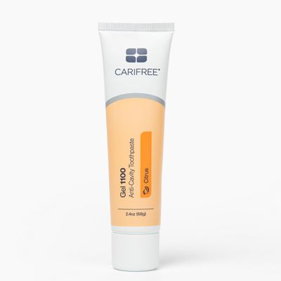 CariFree Gel 1100, Citrus Flavored, Anti-Cavity Fluoride Toothpaste with Nano Hydroxyapatite for pH Neutralization, Cavity Prevention & Enamel Protection, Dentist Recommended, Dentist Developed