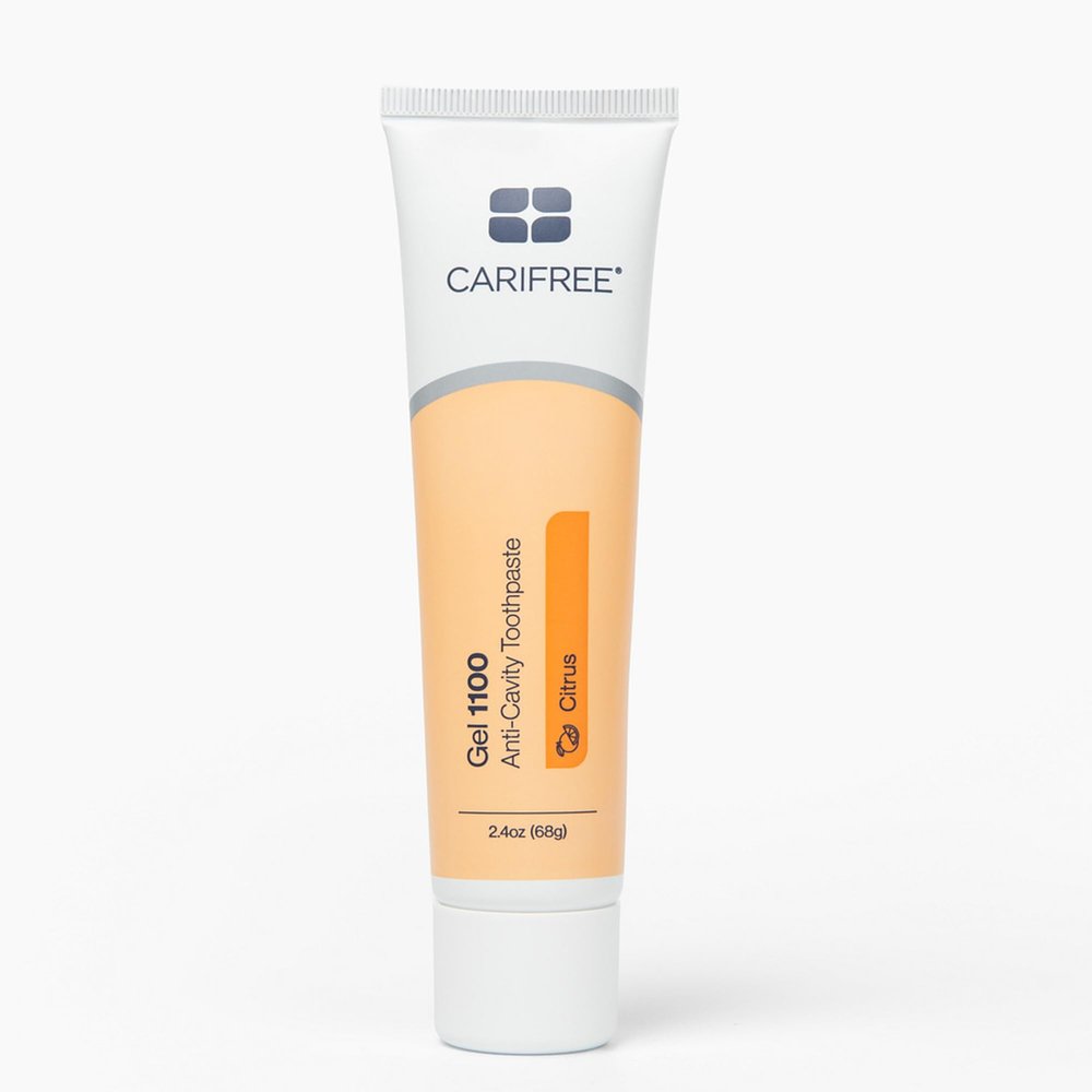 CariFree Gel 1100, Citrus Flavored, Anti-Cavity Fluoride Toothpaste with Nano Hydroxyapatite for pH Neutralization, Cavity Prevention & Enamel Protection, Dentist Recommended, Dentist Developed