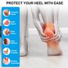 Silicone Heel Protectors for Cracked Heels, Heel Spurs, Plantar Fasciitis - Gel Heel Pads, 4 Pairs, Unisex, Black and White view 2