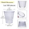 Craft And Party, 1oz 500 pcs Premium Clear Shot Glasses. Disposable Clear Cups for Wine Tasting, Vodka, Whiskey, jelly shot, sample Cups For Party and Gathering. (500, 1oz) view 2