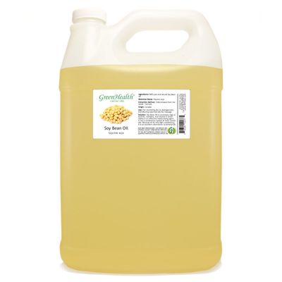 Soybean Oil 100% Pure & Natural Carrier Oil for Skin, Hair, Massage & DIY | Cold Pressed, Hexane-Free | 1 Gallon (128 fl oz) Clear Plastic Jug