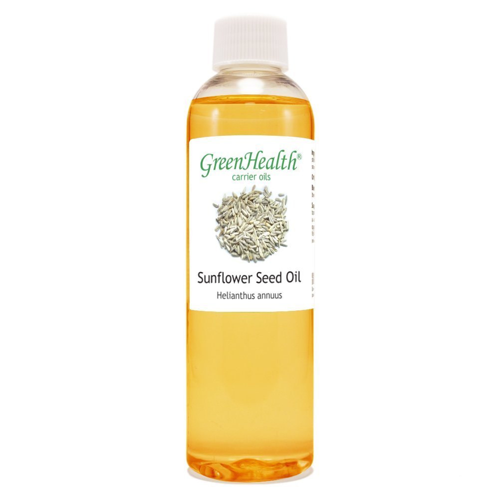 Sunflower Seed Oil 4 fl oz | 100% Pure Cold-Pressed Carrier Oil in Clear Plastic Bottle | Lightweight & Fast-Absorbing Base Oil for Skin, Hair & DIY Beauty Uses