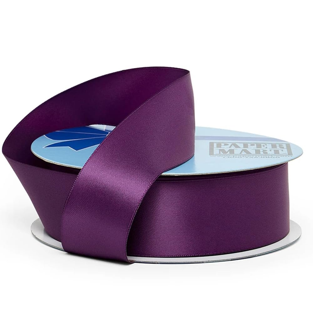 1.5in. Wide Plum Double-Faced Satin Ribbon - 50 Yard Spool