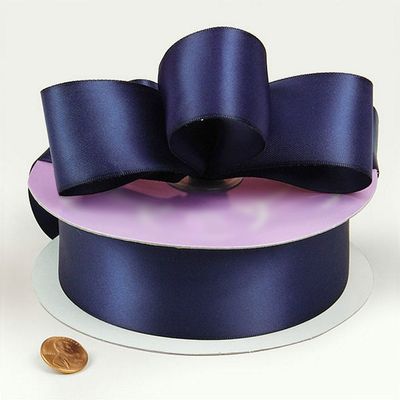 1.5in. Wide Navy Blue Double-Faced Satin Ribbon - 50 Yard Spool