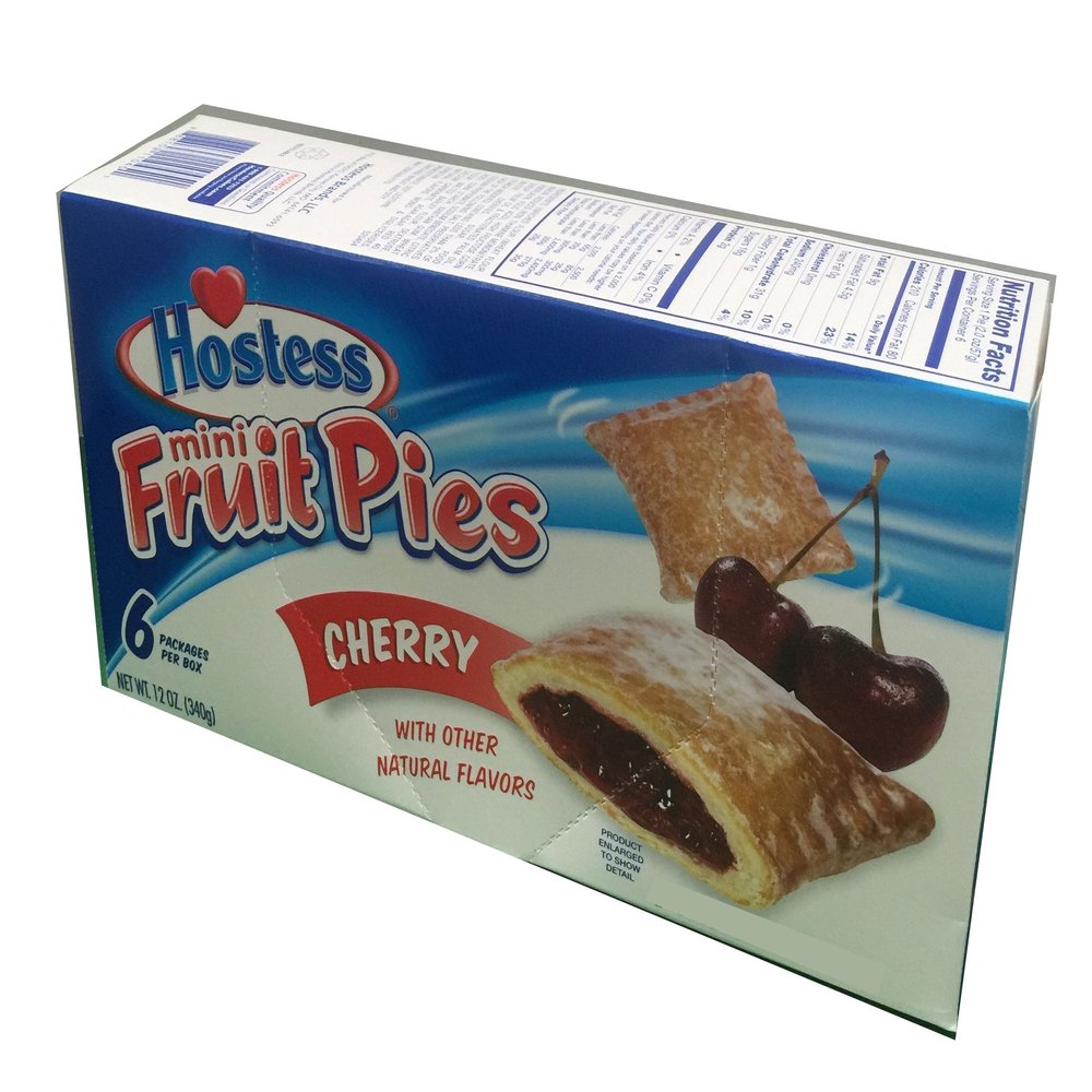Hostess Mini Cherry Fruit Pies 6 Pies Per 12 oz. Box (4 Boxes)
