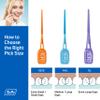 TEPE Dental Floss Picks, Tooth Picks Flossers, Floss Sticks, EasyPicks M/L, Blue, 36 Pk view 4
